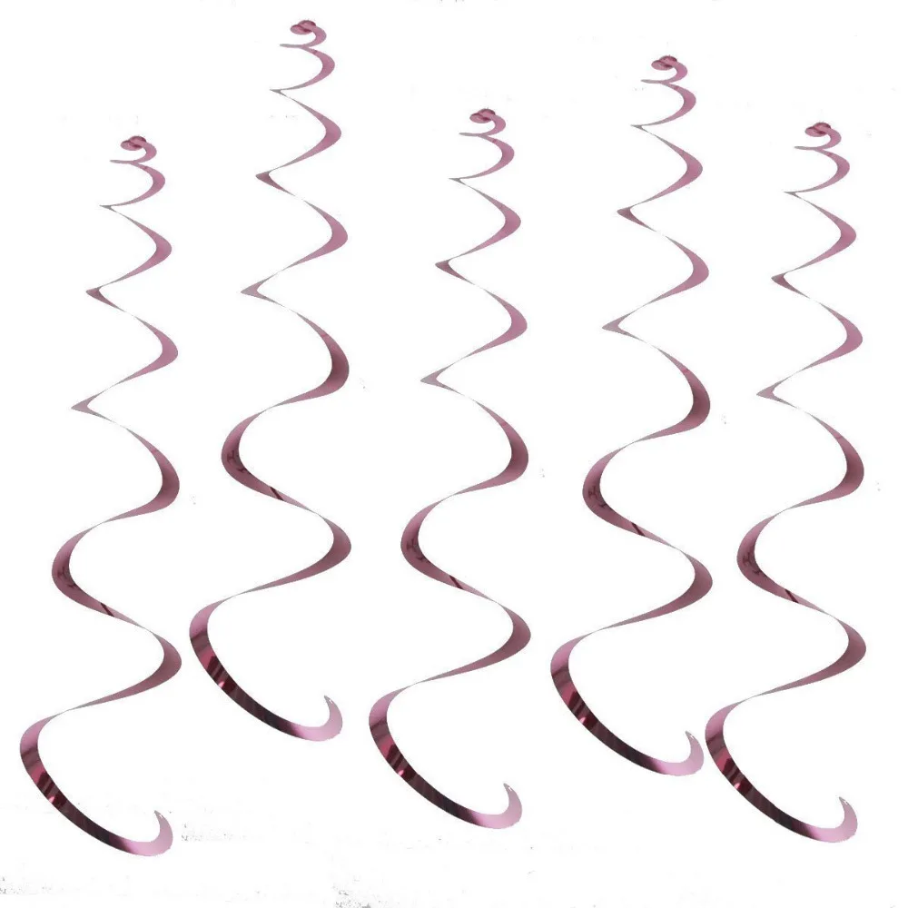 pink hanging swirls