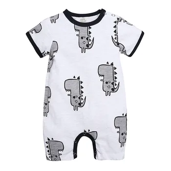 

2019 Newborn Baby Boys Rompers Infant Cotton One-Piece Cartoon Dinosaur Children Kids Clothes 0-24M Babywear