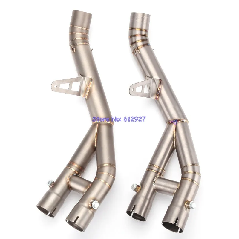 Motorcycle YZF R1 Exhaust Mid Pipe Link Pipe Titanium Alloy Motorbike