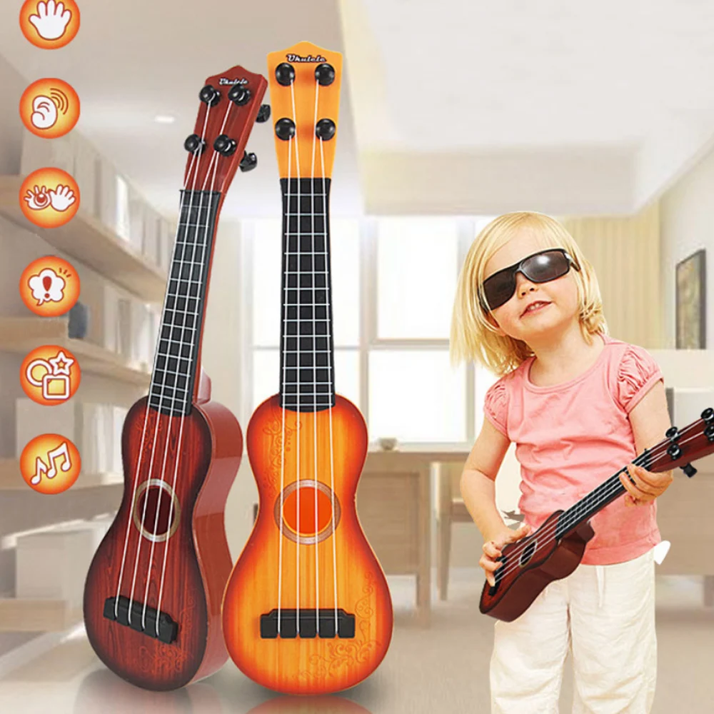 

Baby Toys Beginner Classical Ukulele Guitar Educational Musical Instrument Toy for Kids Wisdom Development Toys For Girl Boy