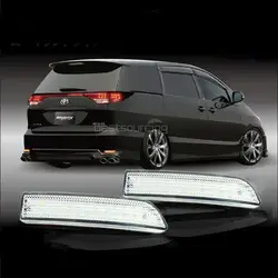 Прозрачные линзы светодио дный для Toyota Alphard RAV4 Previa задний бампер отражатель тормозной фонарь 09 10 11