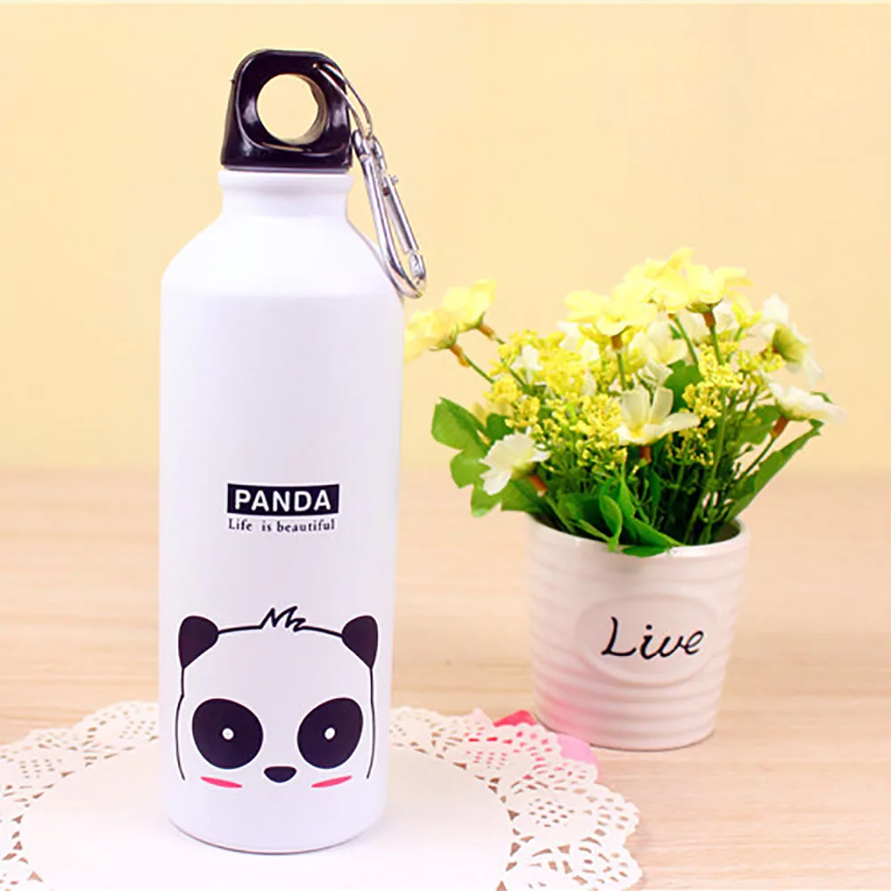 WTCABROE 500 مللي الكرتون نمط الألومنيوم اكسسوارات المطبخ drinkware زجاجة المياه في الهواء الطلق سفر رياضة الرياضة الاطفال زجاجات مياه