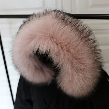 

MIARA.L hot sale item of faux fur fox scorpion fur collar hats single buy tops down coat fake collar black color for wholesale