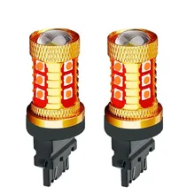 2 шт. 3157 3156 супер яркий 1000LM 15 SMD 3030 светодиодный Янтарный сигнал поворота белый P27W T25 автомобильная лампа заднего хода красный P27/7 W Автомобильный тормозной светильник
