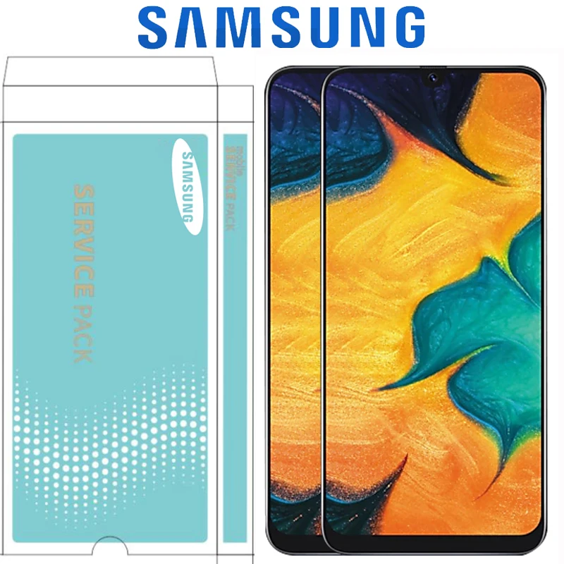 ORIGINAL 6.4'' SUPER AMOLED LCD Display for SAMSUNG GALAXY A30 A305/DS A305F A305FD A305A Touch Screen Digitizer Assembly |