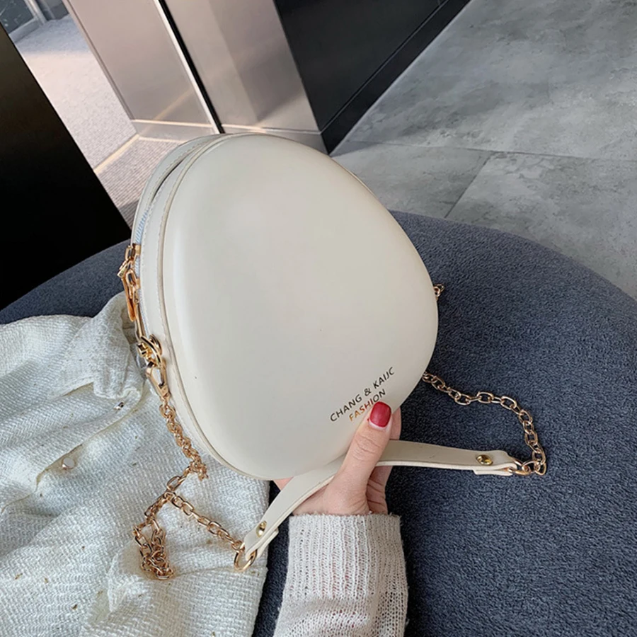 عارضة سلاسل البيضاوي Crossbody حقيبة المرأة حقيبة بسيطة بو بلون حقائب كتف مصمم حقيبة ساع السيدات بولسا الأنثوية