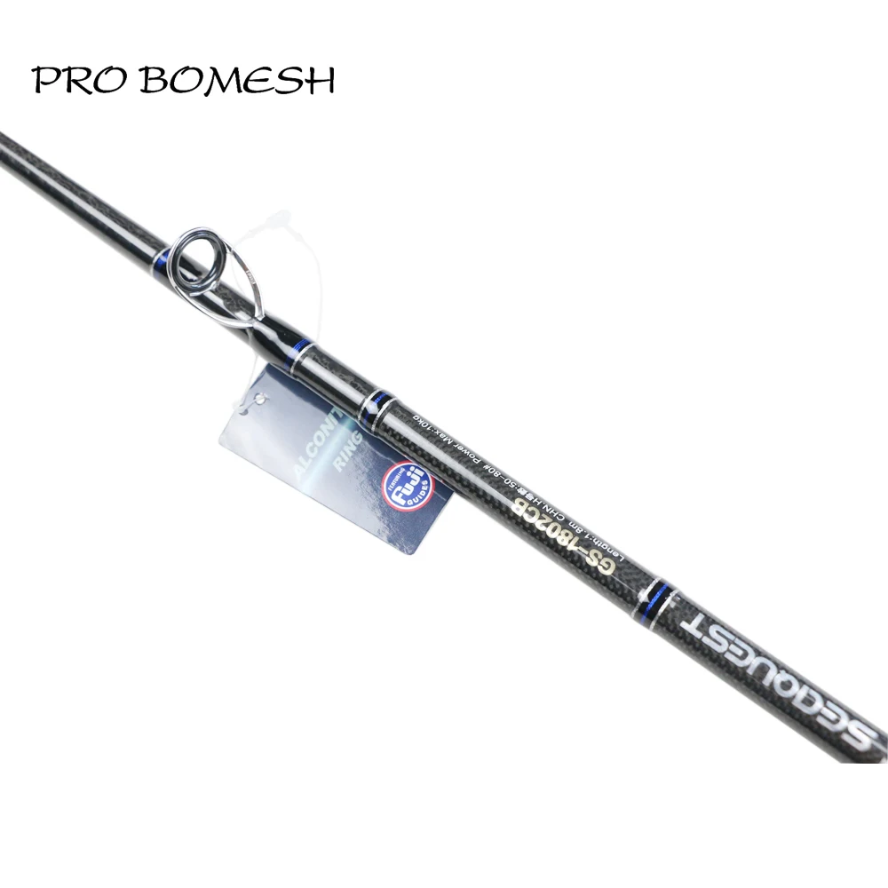 Pro Bomesh 1 комплект, 1,82 м, 1,94 м, полностью Fuji компоненты, 2 секции, Swirl Sanded+ K Carbon 50-80#, лодочная удочка, удочка