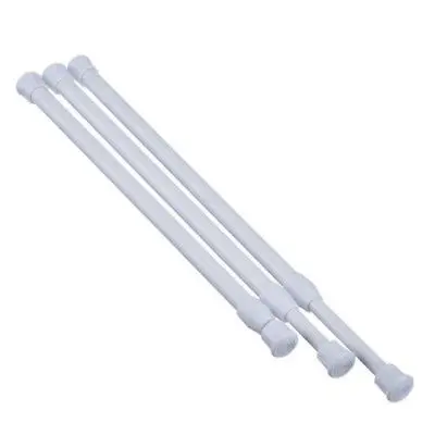 

1X Useful Spring Loaded Extendable Telescopic Net Voile Tension Curtain Rail Rod