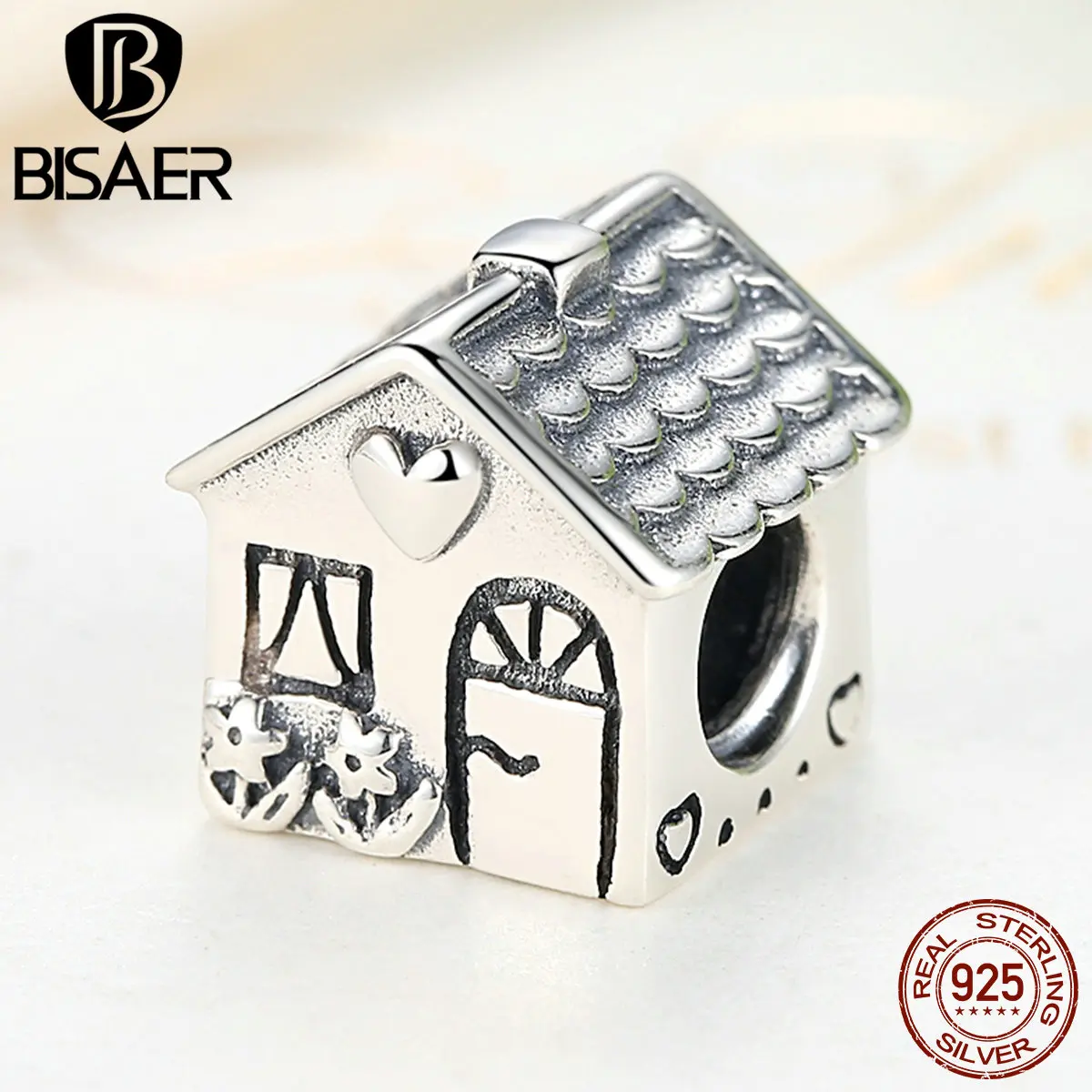 Kaufen Authentische 925 Sterling Silber Liebe Herz Haus Sweet Home Charms Fit BISAER Frauen Armbänder Geschenk 925 Silber Schmuck WEUS341
