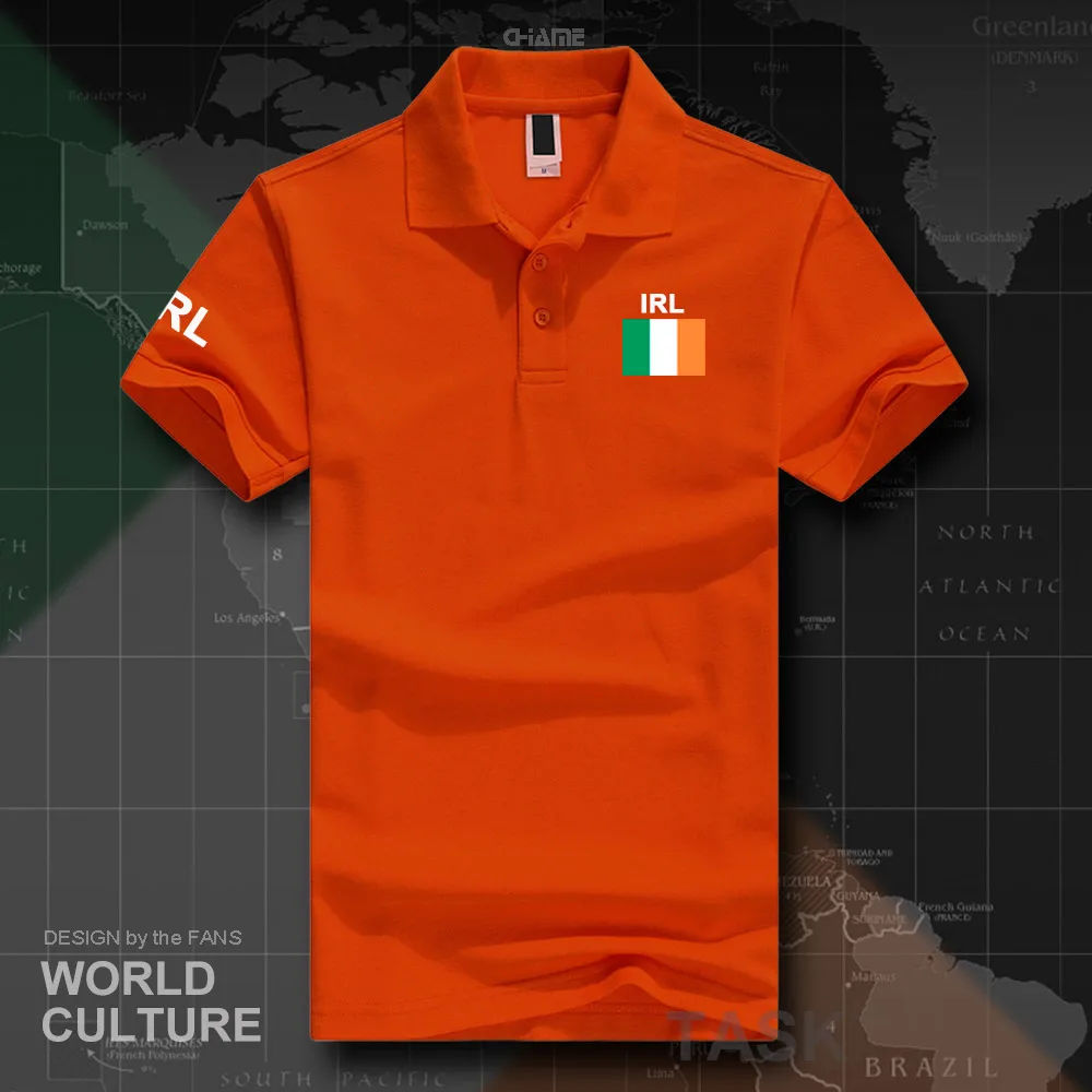 Eire Ireland рубашки поло мужские с коротким рукавом белые бренды с принтом для страны хлопок Национальный командный флаг Новая мода ирландский