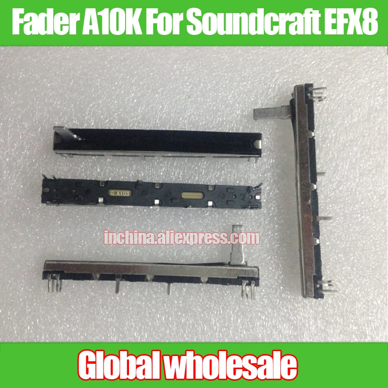 5 шт. прямой скользящий потенциометр двойной фейдер A10K для Soundcraft EFX8 фейдер A10Kx2 может заменить для потенциометра Panasonic