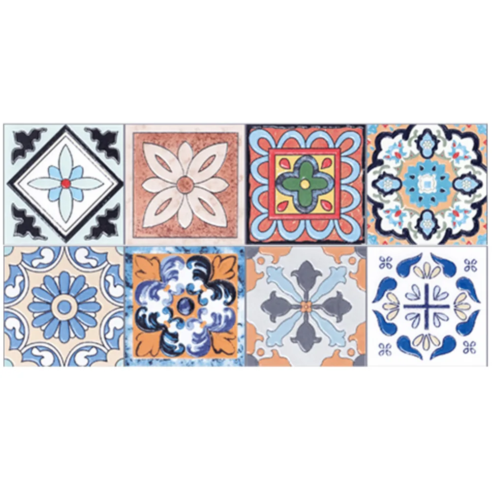 

1 Roll 0.2x5m Retro Mosaic Tiles Stickers Waist Line Wall Sticker Kitchen Bathroom Toilet Border Waterproof Self adhesive Decals