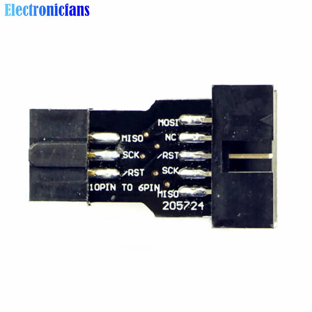 10Pcs/Lot 10Pin to 6Pin Adapter Board For AVRISP MKII USBASP STK500 Standard 10 Pin Turn 6 Converter | Электронные компоненты и