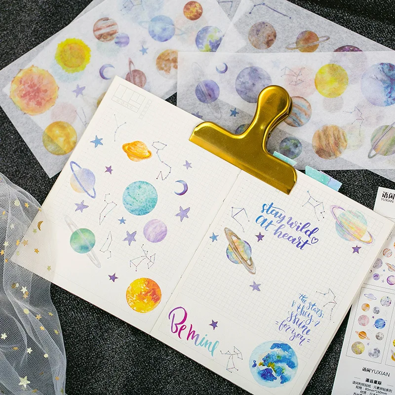 6 листов/набор Farscape Planet декоративные наклейки Скрапбукинг DIY Craft sticker s канцелярские товары