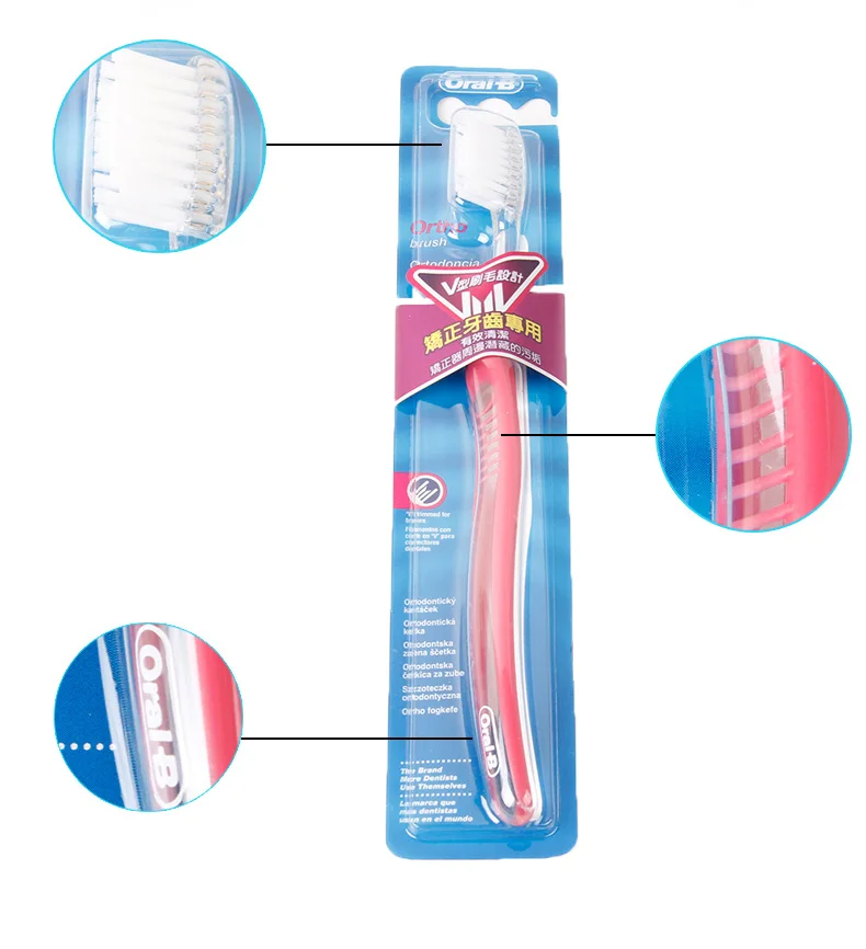 Aparado para Chaves Escova de Dentes Escova para Ortodontia Oral Dentes Branqueamento Profunda Limpo 5 Cores Entrega Aleatória 6 Pces = 1 Pacote b 12 Beleza e saúde