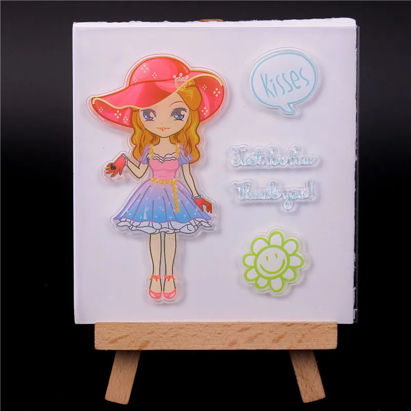 

girl Transparent Clear Silicone Stamp/Seal for DIY scrapbooking/photo album Decorative clear stamps