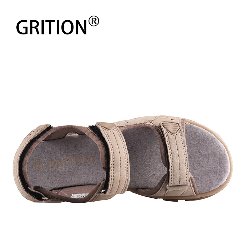 GRITION Women Outdoor Sandals Summer Flat Beach Shoes Outdoor Anti-skid Shock-absorption Hiking Sandals Women Fashion Footwears