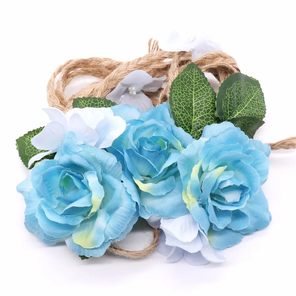 

spring tour flower belt girls dress hemp rope decoration party decoration home decor DIY decor beautiful garland