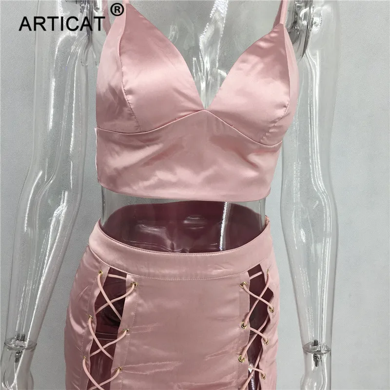 Articat Sexy Глубокий v образным вырезом бинты облегающее платье Для женщин двух