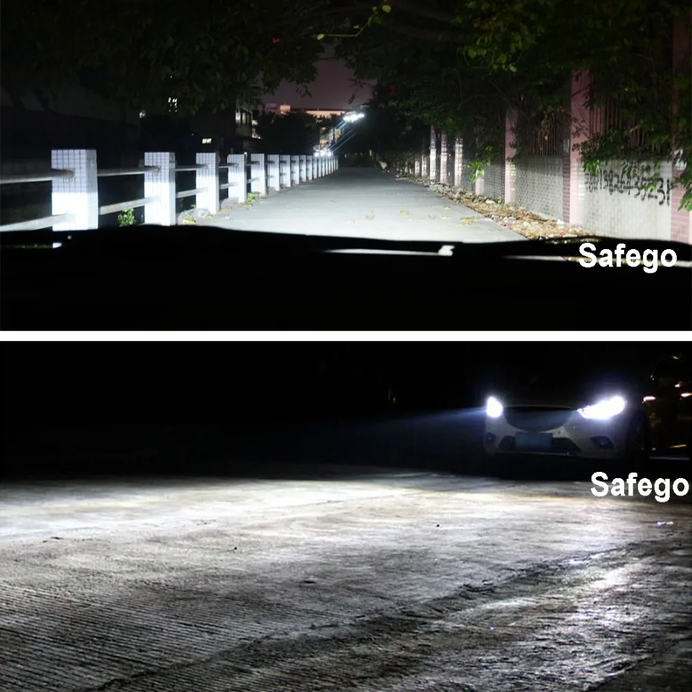 Safego 1 пара H7 H8 6000K H9 H11 ксеноновые лампы ближнего света HID, Сменные лампы, автомобильный светильник 55 Вт, белый головной светильник, лампы, высокий светильник H7