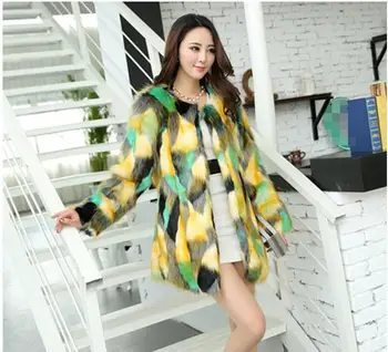 

2017 autumn and winter new fashion high-end temperament fur vest cream senior made fur vest coat
