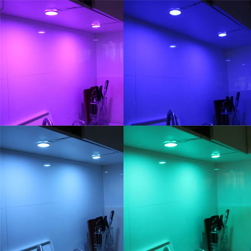 RGB LED Puck Lichten LED Bar 12 V Onder Kast Verlichting Kit voor ... RGB LED Puck Lichten LED Bar 12 V Onder Kast Verlichting Kit voor ...
