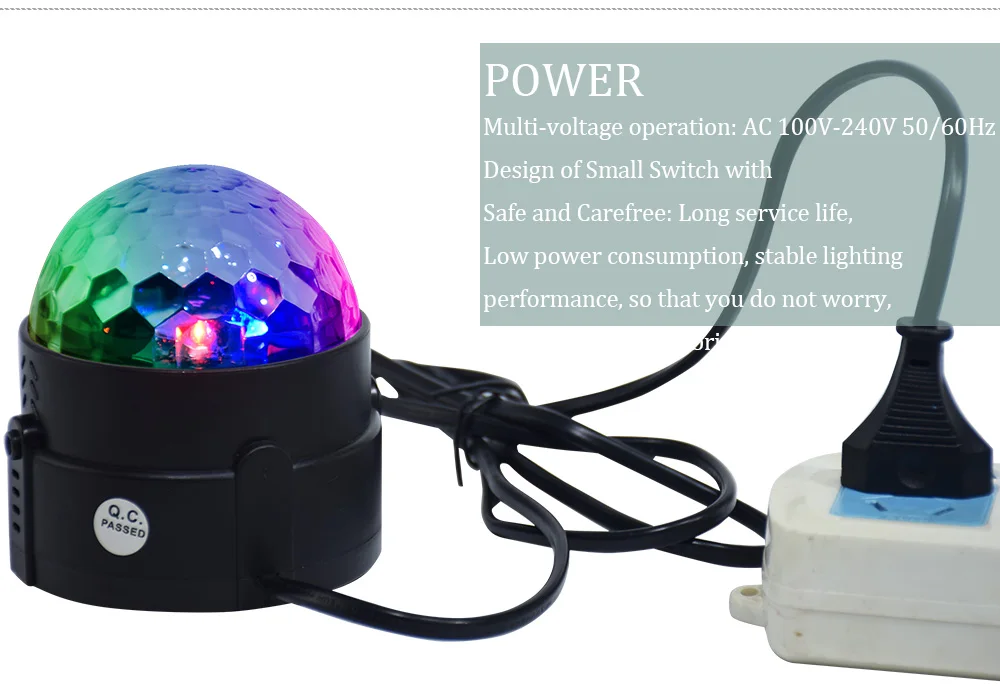 Диско шар стробоскоп светильник, интерьер автомобиля атмосфера DJ светильник звук активная функция дистанционное управление для кемпинга Вечерние
