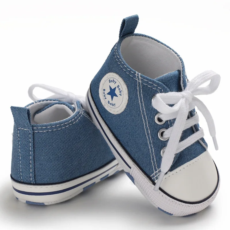 Детская обувь для малышей, нескользящая парусиновая Спортивная весенне-Осенняя обувь для новорожденных мальчиков и девочек, первые ходунки, мягкая детская подошва, кроссовки - Цвет: niuzai