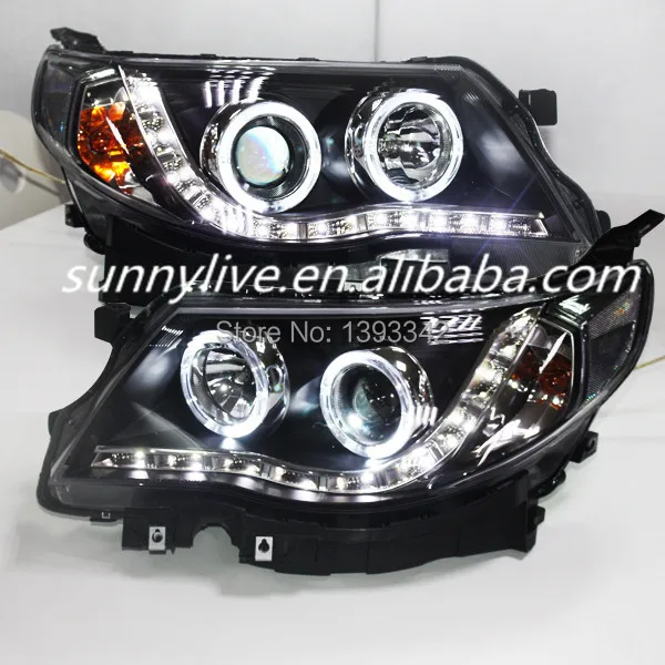 

For Subaru Forester LED Angel Eyes Head Lamp with Bi Xenon Projector Lens 2009-2012 Year LD