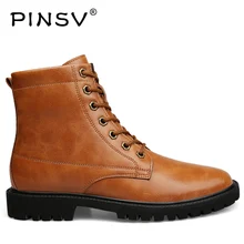 PINSV/зимние ботинки; Мужская обувь; военные ботинки из натуральной кожи; черные тактические Защитные Ботинки; chaussure homme; Размеры 37-48