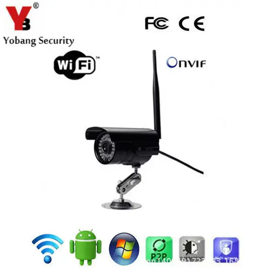 

YobangSecurity Wifi Home Surveillance Wireless Outdoor IR Cut Bullet Security Camera Night Vision Weatherproof 30M IR Distance