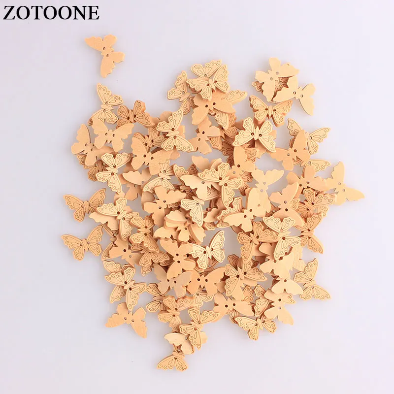 ZOTOONE Butterfly Wooden Buttons Sewing For Scrapbooking Crafts Needlework Wood Button Home Decoration Accessories DIY A | Дом и сад
