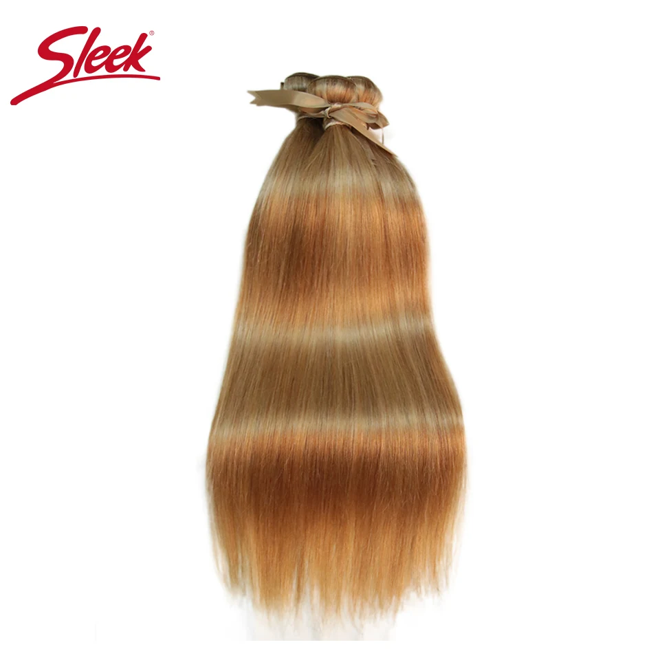 

Sleek Remy Brazilian Hair Bundles 8 To 24 Inches Straight Human Hair Extension Blonde P27/613 P8/22 P6/22 Hair Weave Bundles