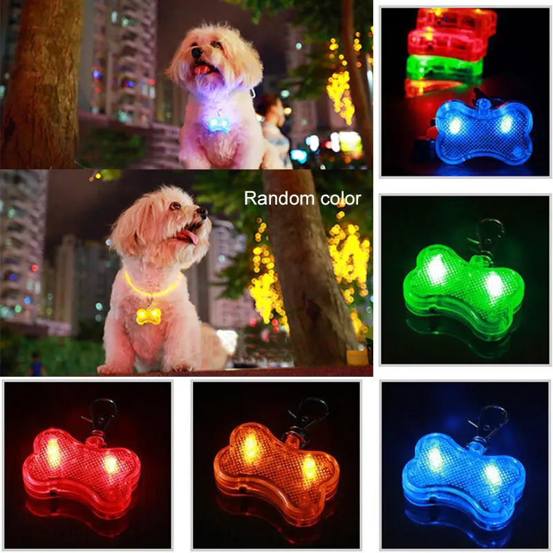 Pet Safety Flashing Dog Collar LED Light Tag Pendant Pets Products FP8