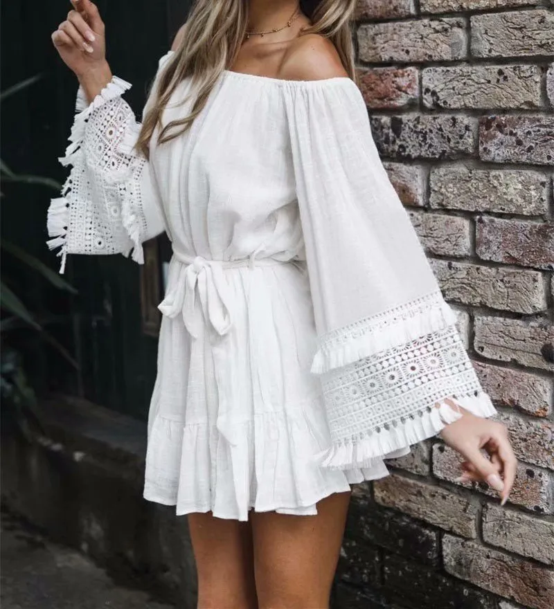 сарафан с кружевом