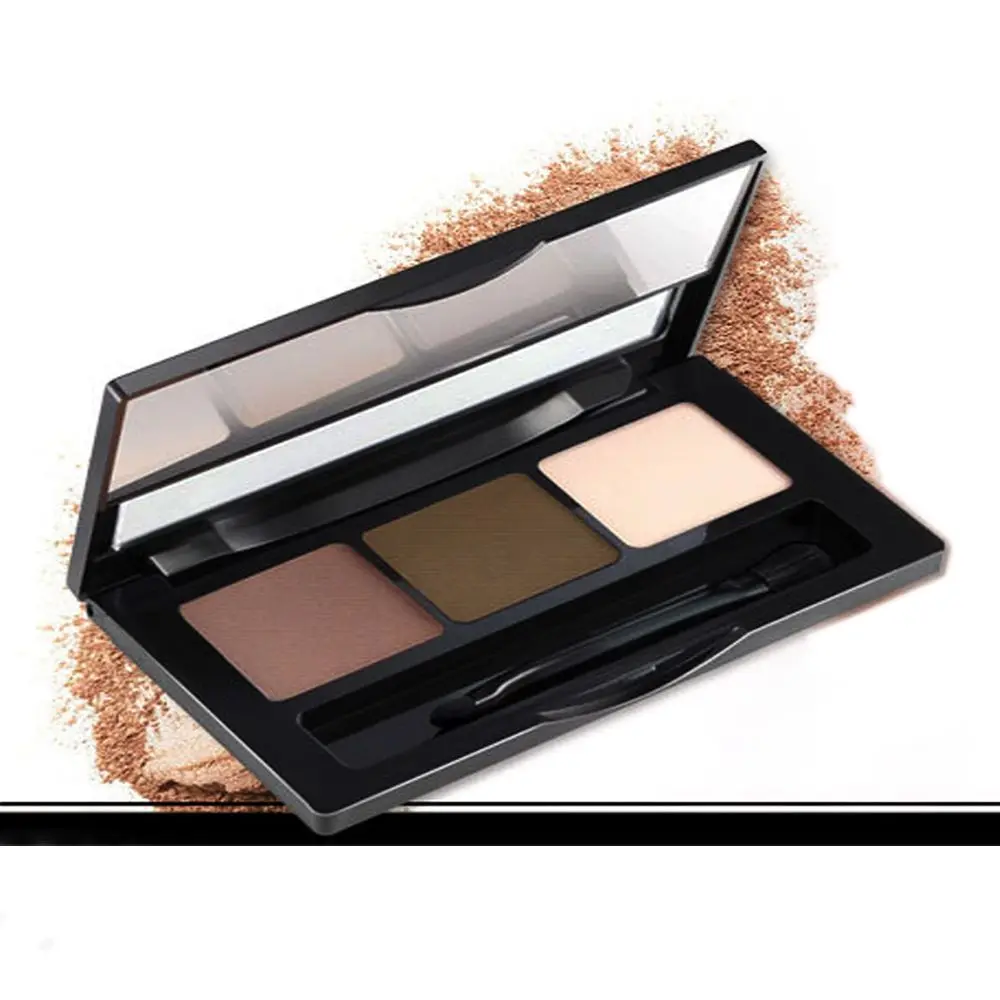 

Fashion Women Cosmetic Makeup Kit Pro Eyebrow Powder Palette Highlighter Eyebrow Shadow Cake With Brush Mirror Eyebrow Enhancer