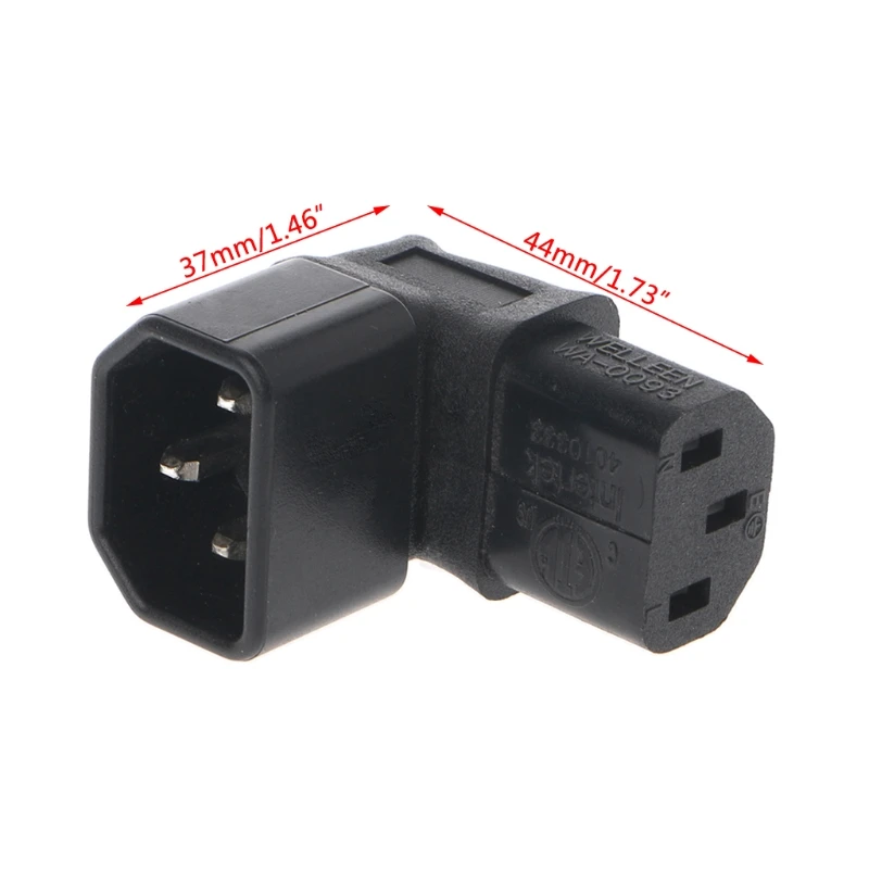 

OOTDTY Right Angled IEC Adapter Up Angled IEC 320 C14 To C13 For LCD/LEC TV Wall Mount