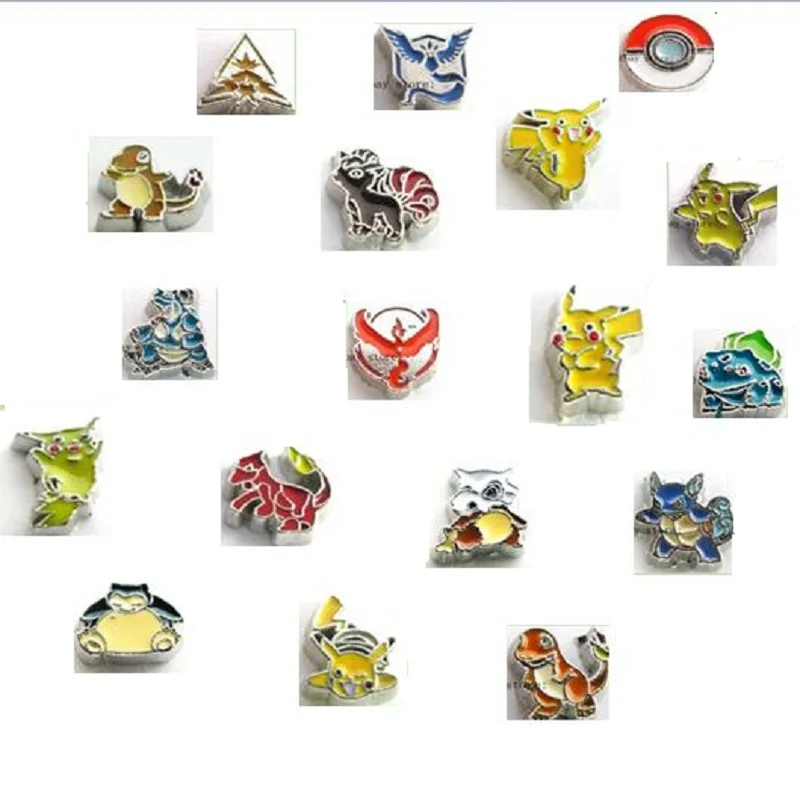

cartoon characters floating charm memory locket charms fit living memory locket mixed 50pcs or 100pcs