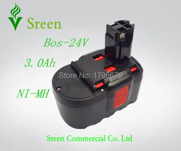 

New NI-MH Spare 3.0Ah Rechargeable Power Tool Battery Replacement for Bosch 24V BAT299 BAT240 BAT030 BAT031 2 607 335 448 GBH24V
