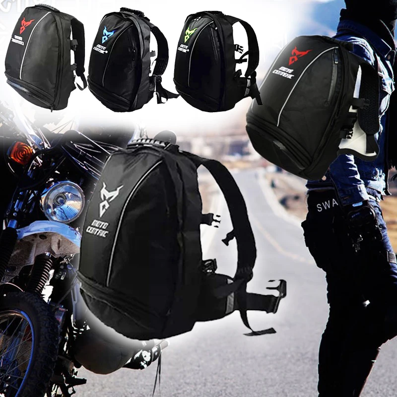 

Motorcycle Knight Bag Motocross Riding Racing Storage Bag Motorbike Helmet Backpack Motorbike Bag Reflective Safety Backpack