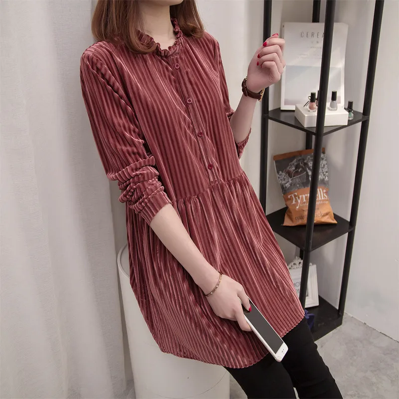 Tie Up Dressy Women Blouses V Neck Black Chiffon Blouse