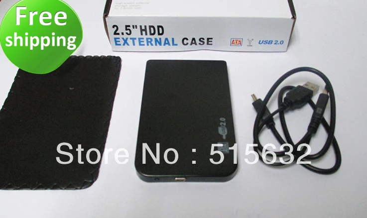 

2.5 inch SATA USB 2.0 Hard Drive Enclosure External Laptop Disk Case (Black)