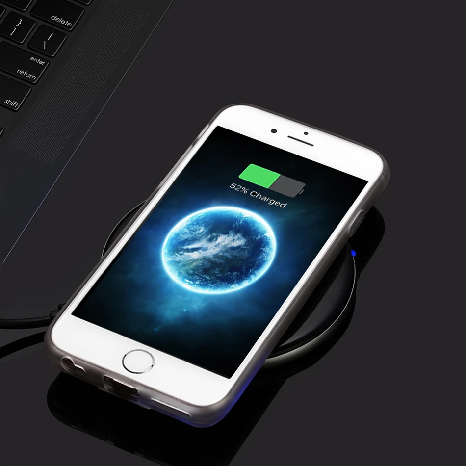 CHOETECH Qi Беспроводное зарядное устройство приемник для iPhone 7/7 Plus/6 6plus ультра-тонкий Беспроводной приемный зарядный патч для iPhone 5S