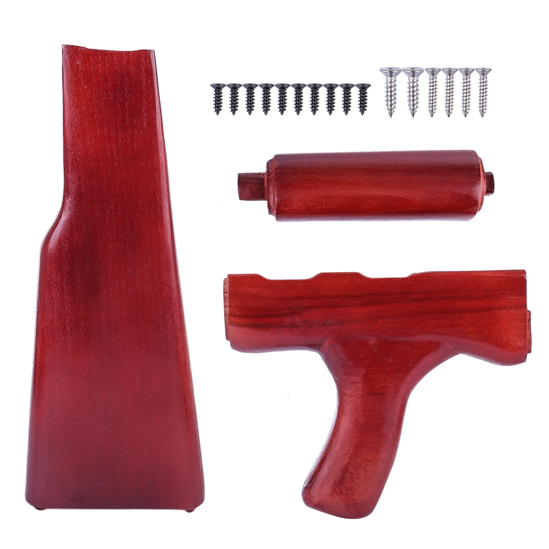 

3Pcs Romanian Style Stock Handguard Set For RX AK47 Water Gel Beads Blaster - Dark Red