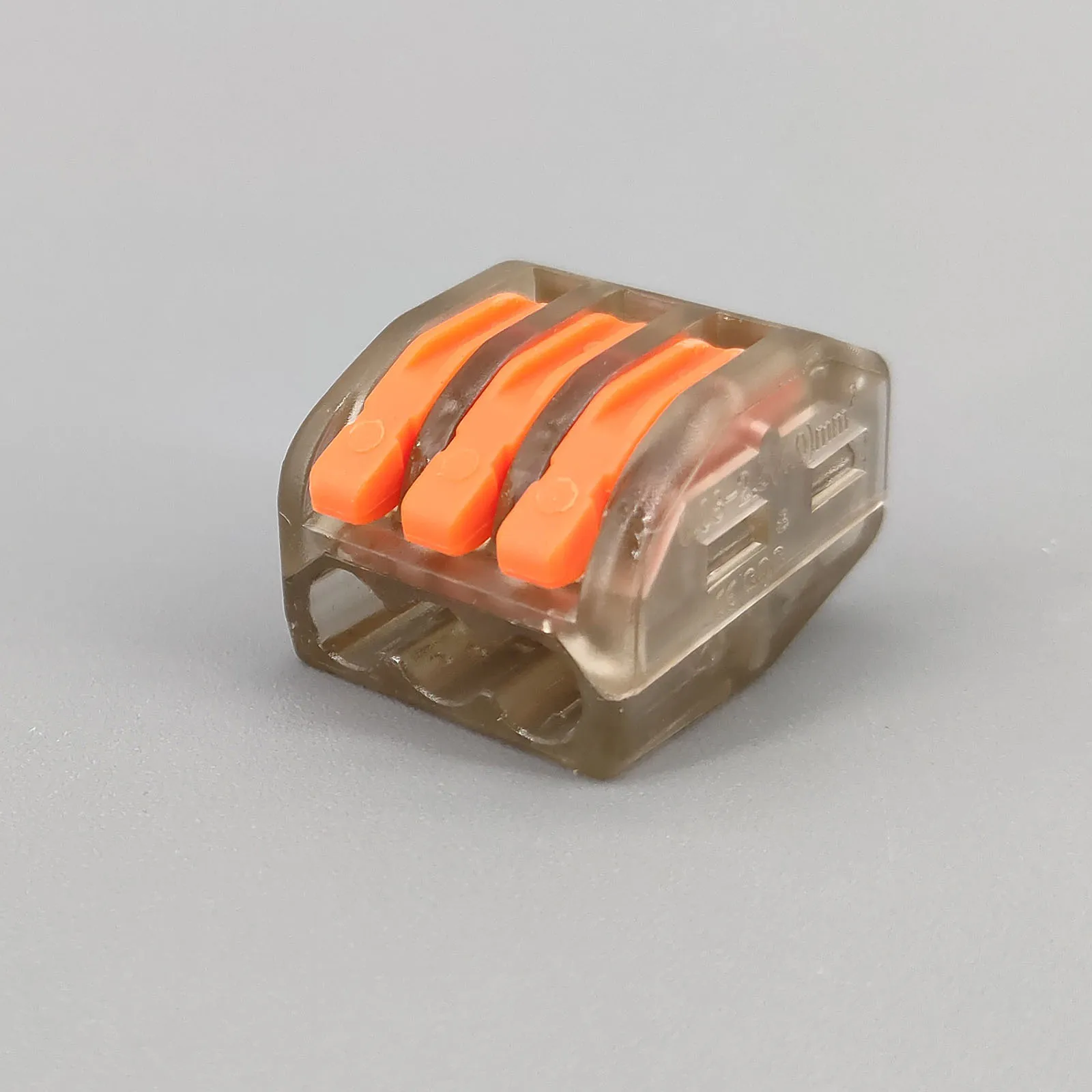 10 шт. PCT-213 3 Pin Универсальный компактный провод проводка соединитель-проводник клеммный блок с рычагом - Цвет: Transparent