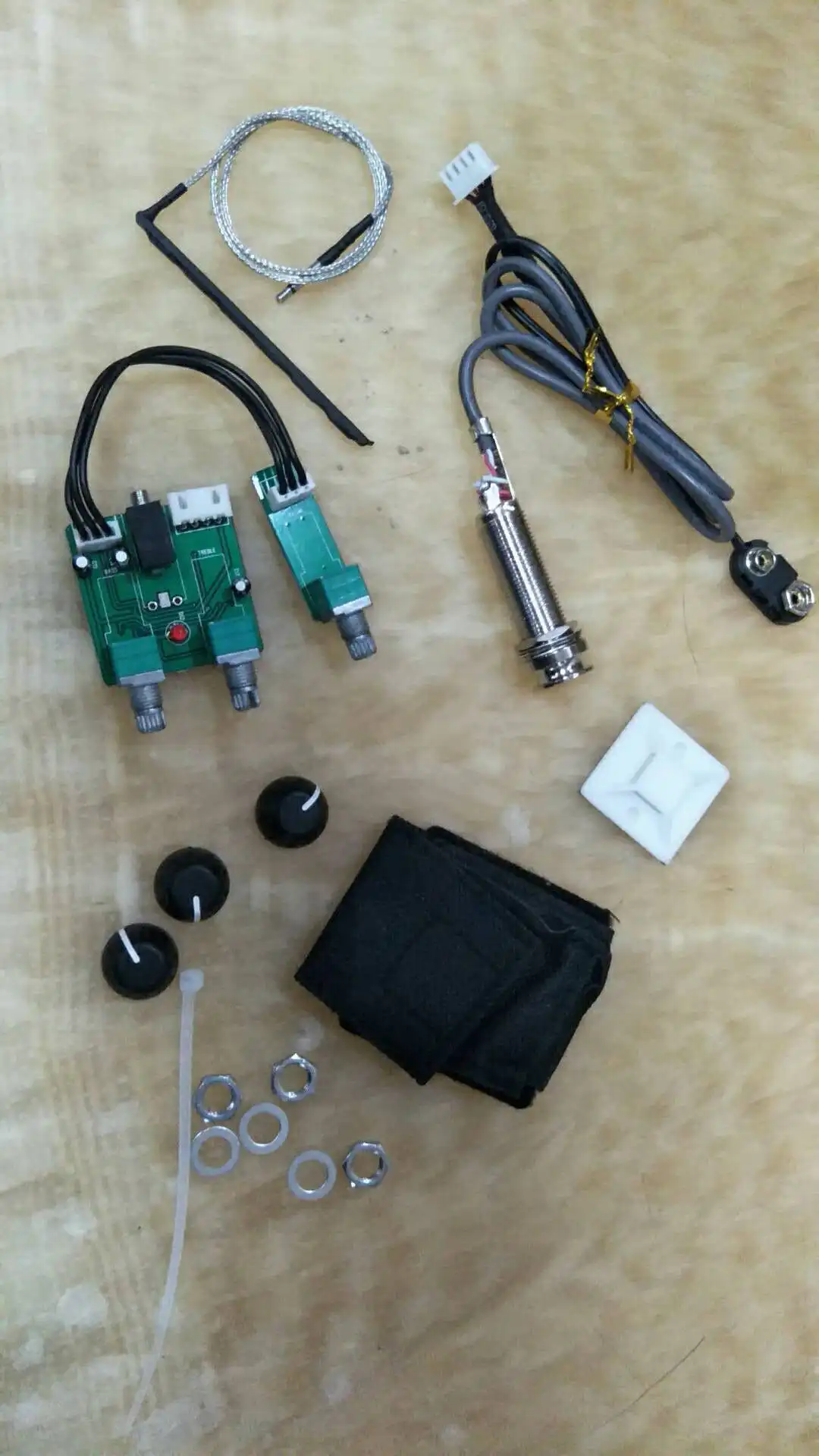 

free shipping B Band style acoustic pickup EQ cutaway acoustic guitars 3 knobs preamp EQ pickup