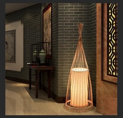 Ancient creative decoration of Chinese bamboo floor lamps standing staande lamp led floor lamps for living room Vloer