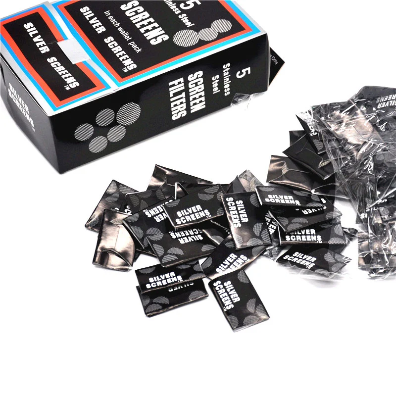 

10mm Bowl shape Stainless Steel Copper Reusable Tobacco Smoking Pipe Small Round Micron Silver Screen Filter Wire Mesh