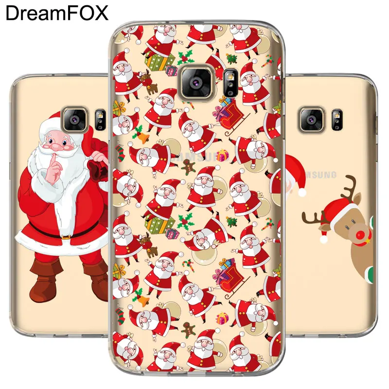 DREAMFOX L085 Санта Клаус Мягкий ТПУ силиконовый чехол для samsung Galaxy Note S 7 8 9 10 10e 11 11e Lite Edge