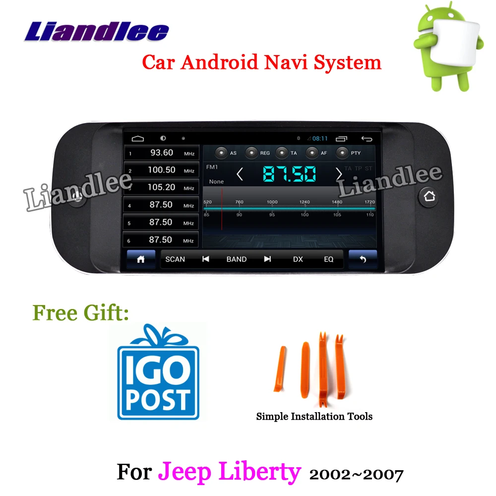 Liandlee автомобильная система Android для Jeep Liberty 2002~ 2007 Радио Стерео Carplay Wifi gps Navi Карта Навигация HD экран мультимедиа